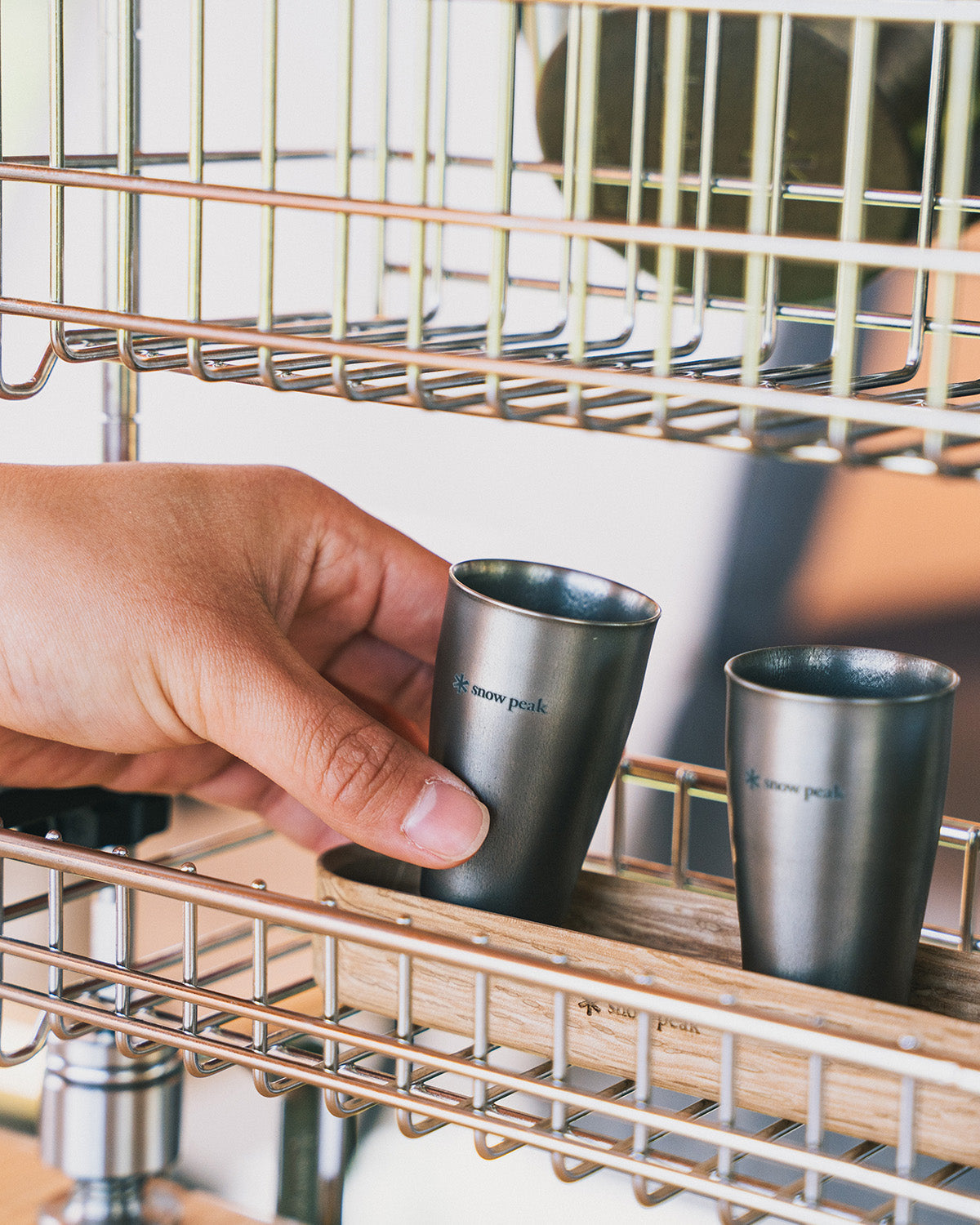 Snow Peak Titanium Shot Glass Duo