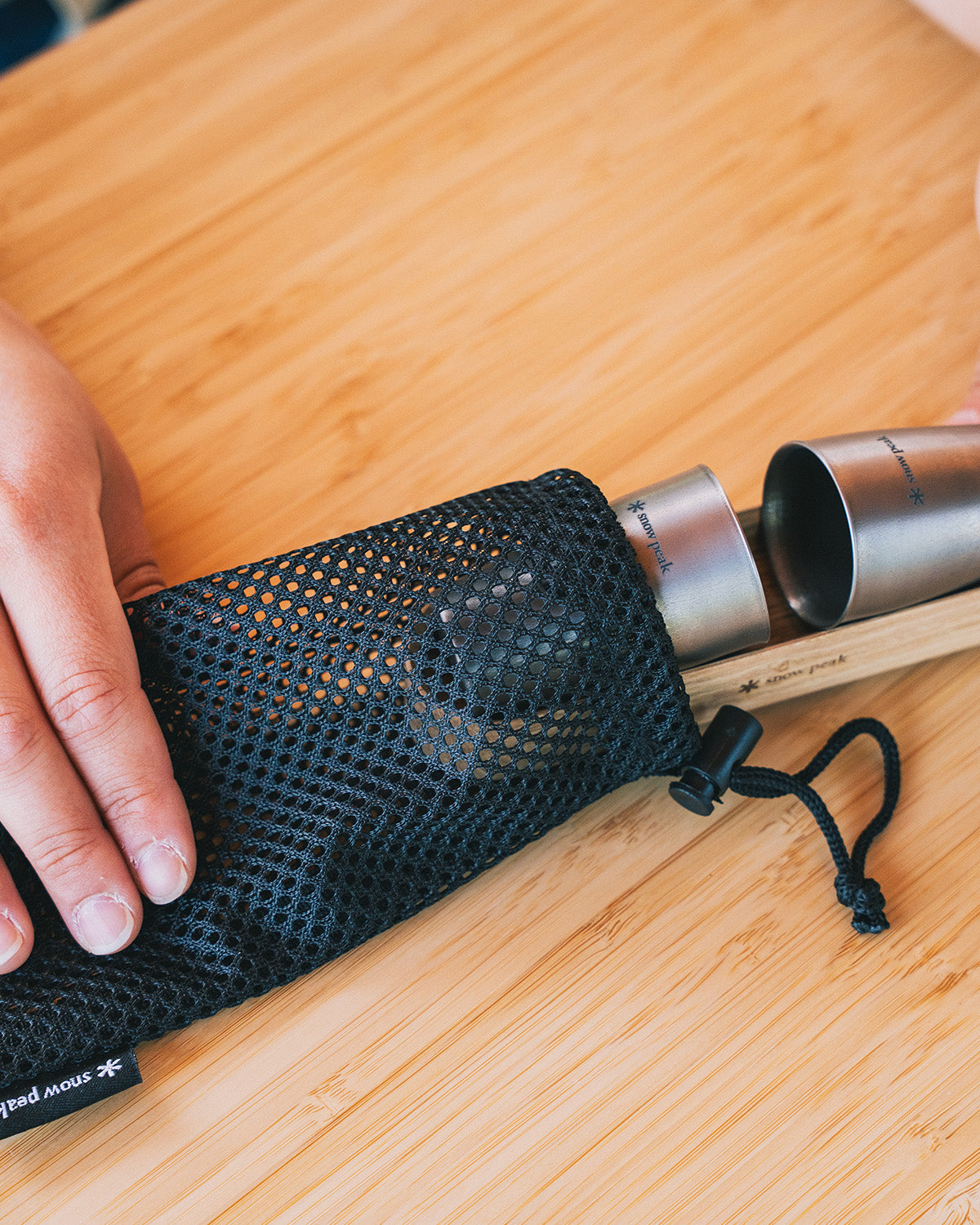 Snow Peak Titanium Shot Glass Duo