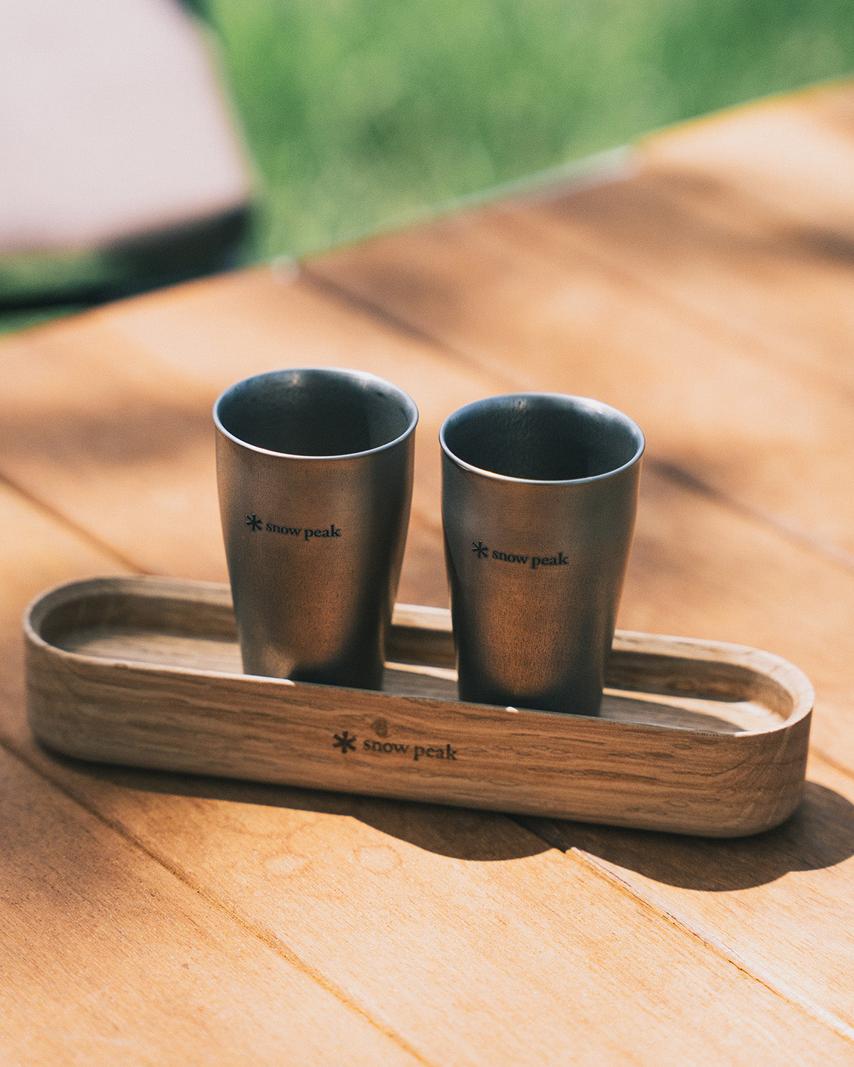 Snow Peak Titanium Shot Glass Duo