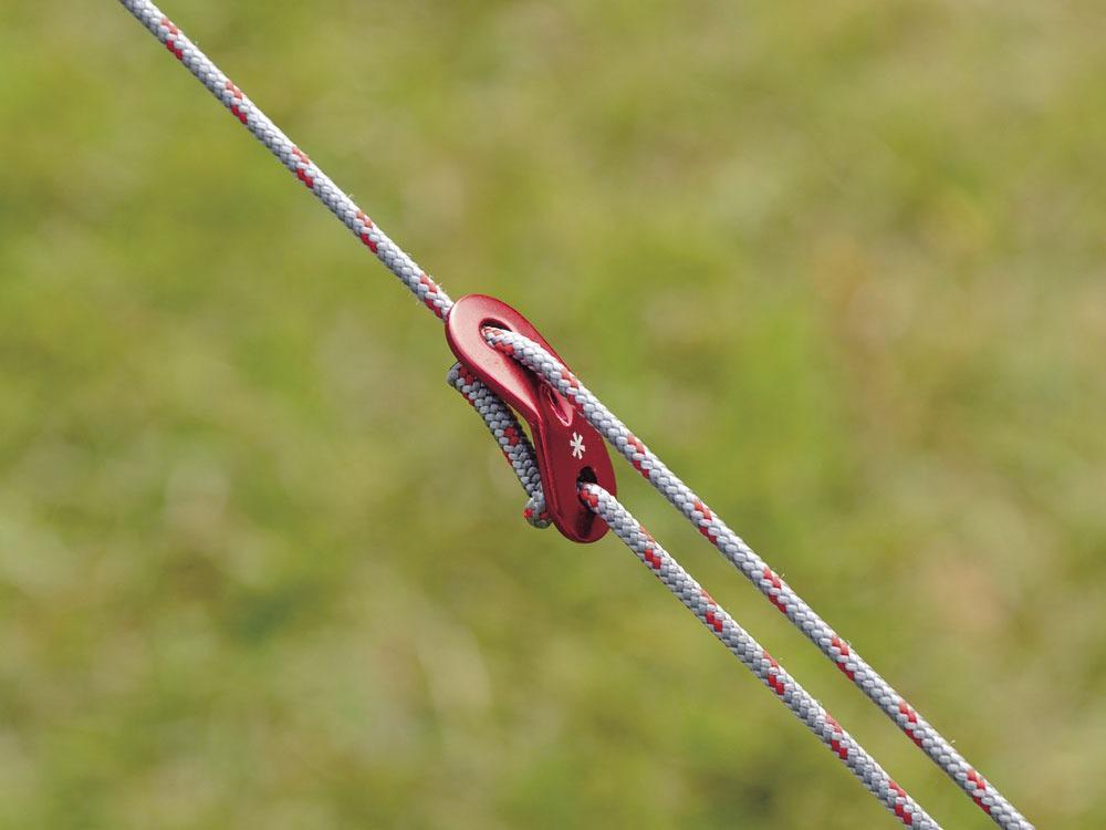 Snow Peak Aluminum Rope Tensioner Red