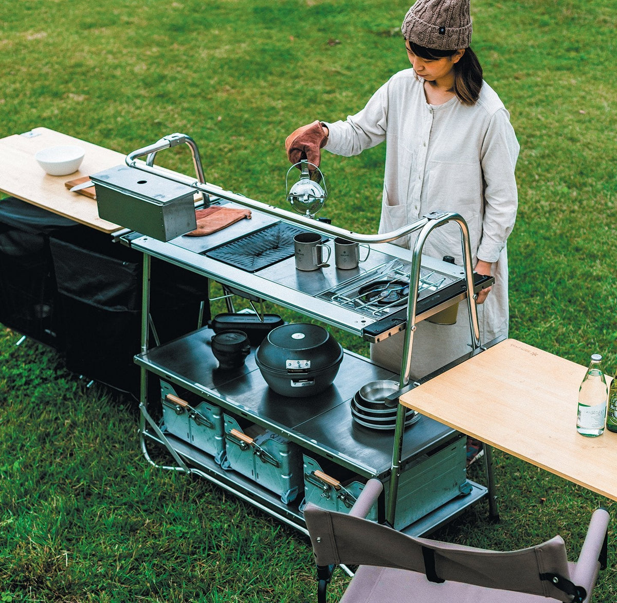 Snow Peak Stainless Kitchen Table IGT Frame Connector