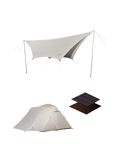 Snow Peak Alpha Breeze & Takibi Tarp Hexa Set