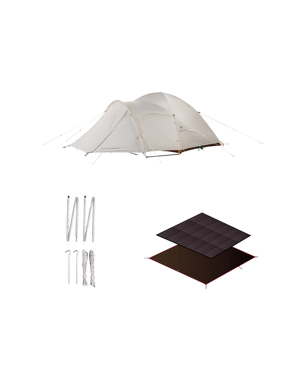 Snow Peak Amenity Dome Small Ivory Tent Set