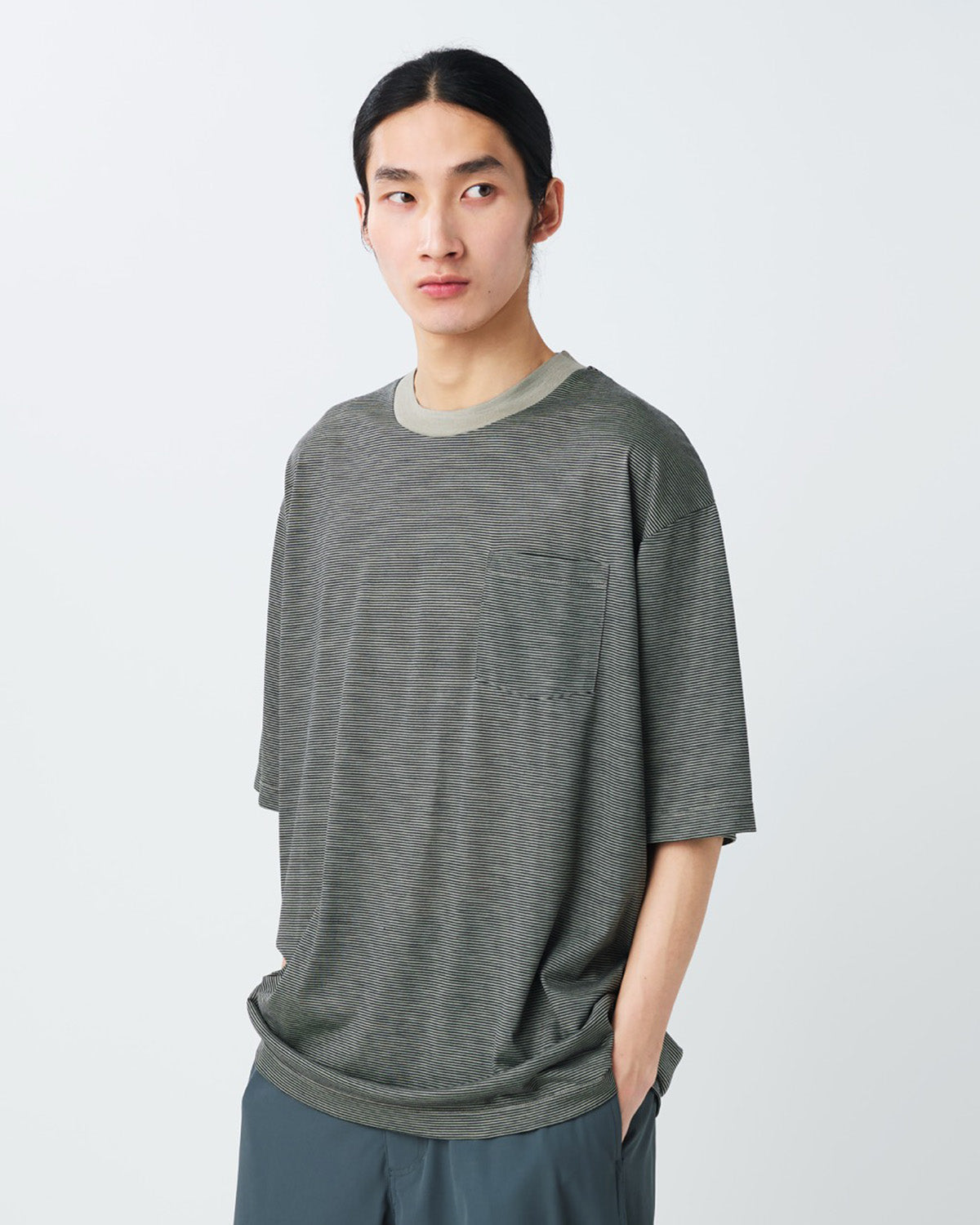 Snow Peak Summer Wool Stripe T-Shirt