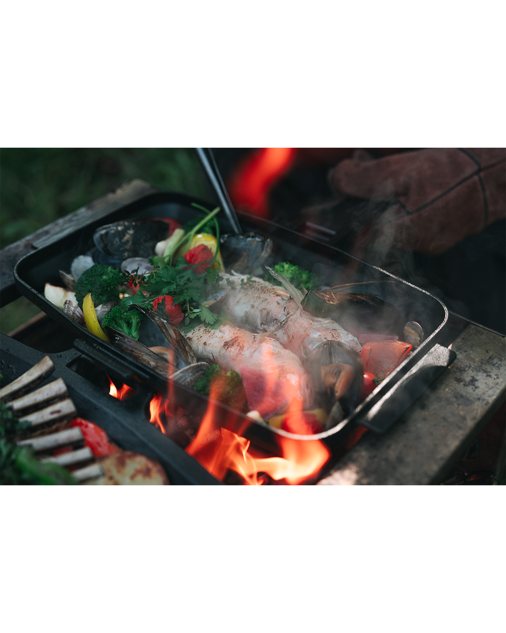 Snow Peak Cast Iron Sandwich Skillet
