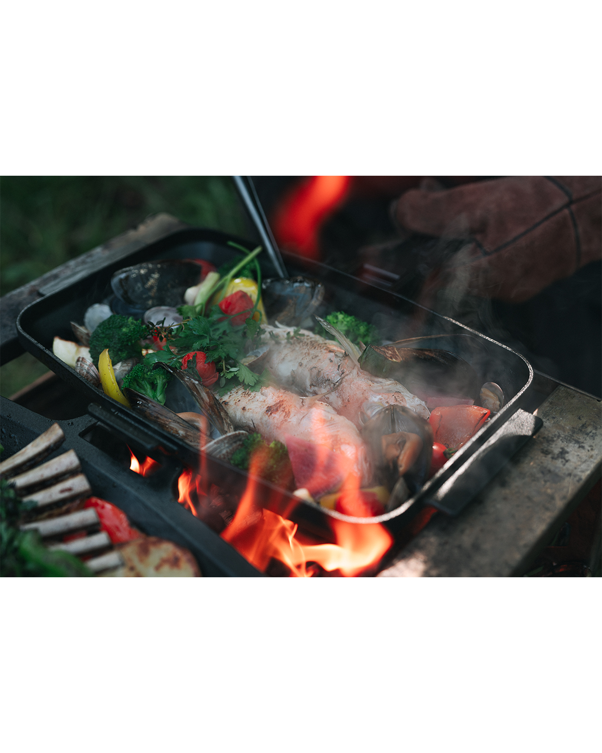 Snow Peak Cast Iron Sandwich Skillet