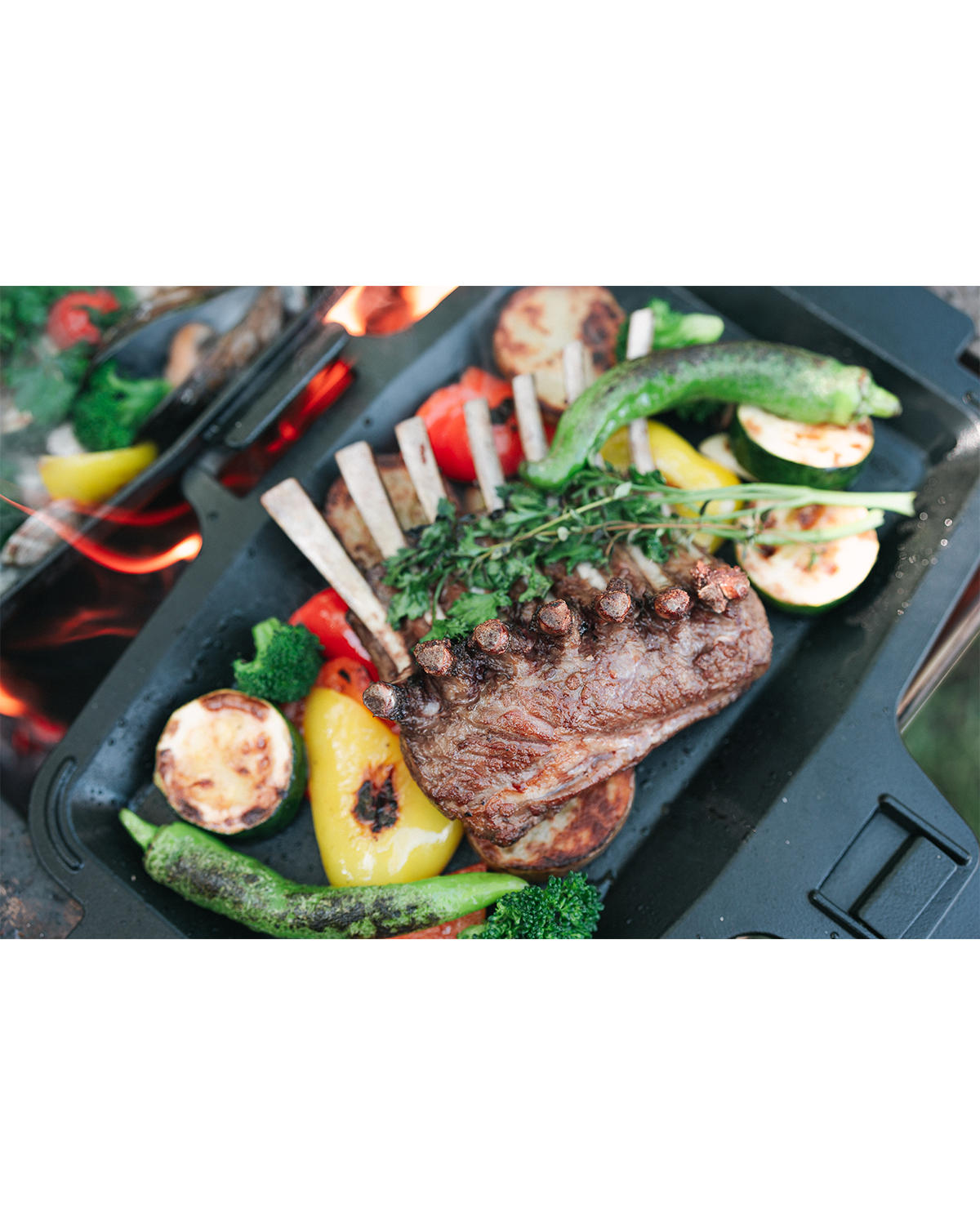 Snow Peak Cast Iron Sandwich Skillet