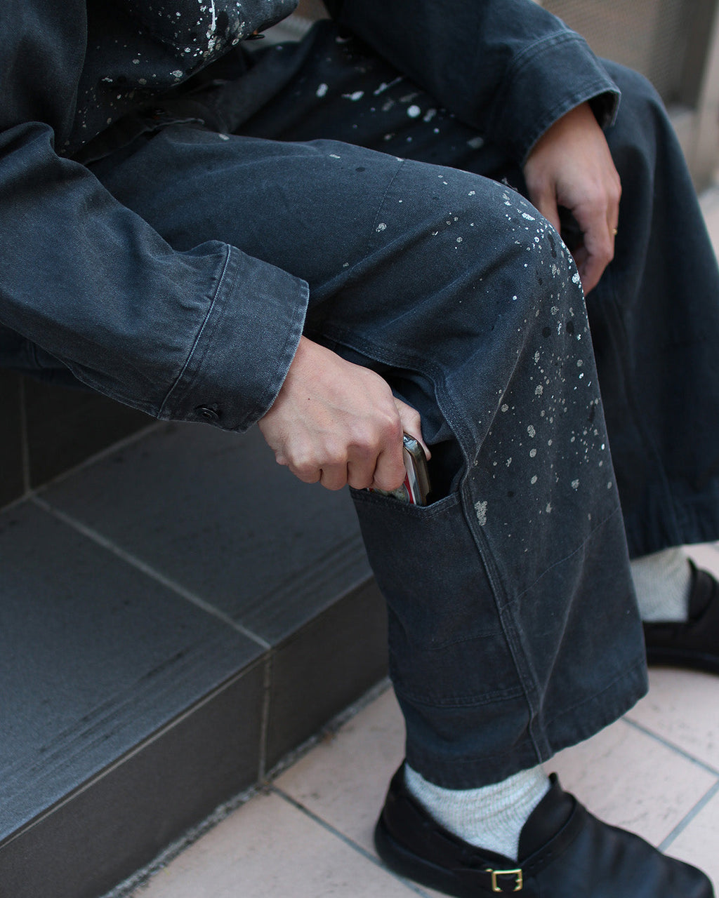 Snow Peak Sulfur Dyed Fade Painted Pants