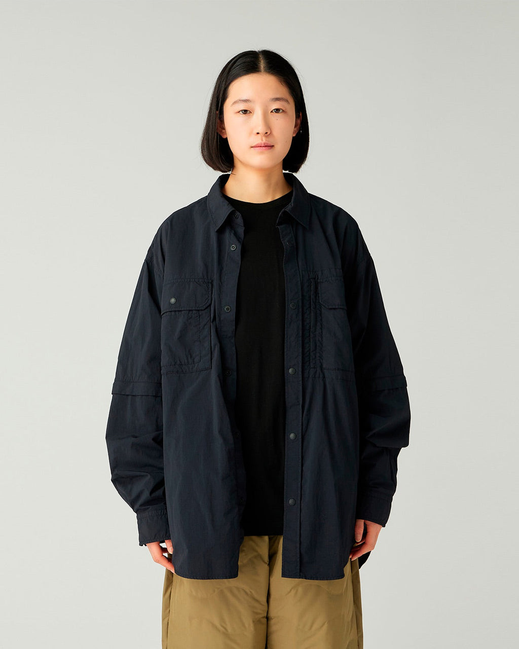 Snow Peak Garment Dyed Convertible Shirt