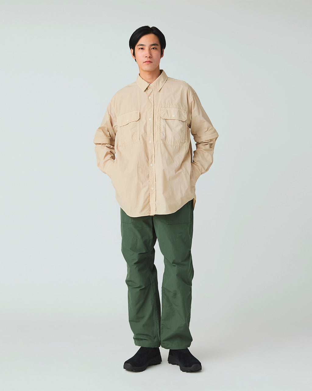 Snow Peak Garment Dyed Convertible Shirt