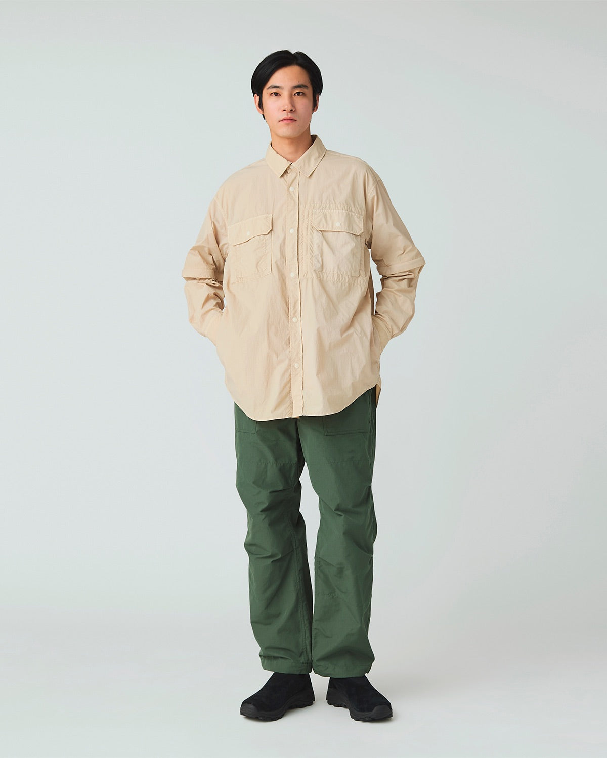 Snow Peak Garment Dyed Convertible Shirt