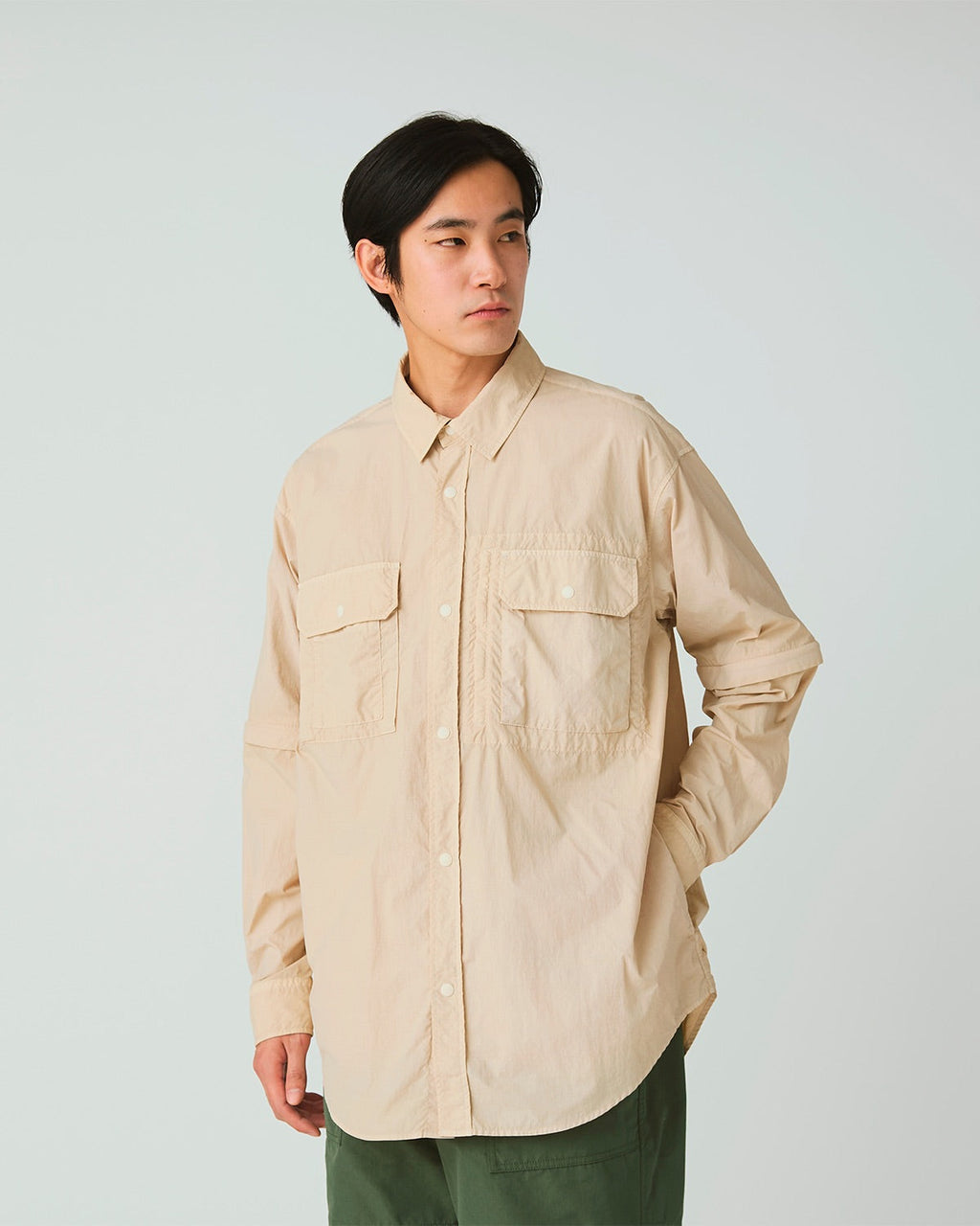 Snow Peak Garment Dyed Convertible Shirt