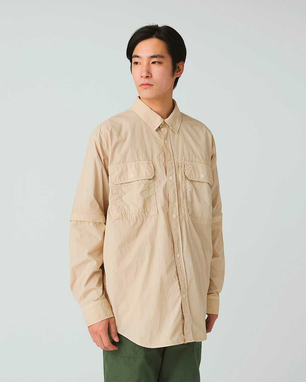 Snow Peak Garment Dyed Convertible Shirt