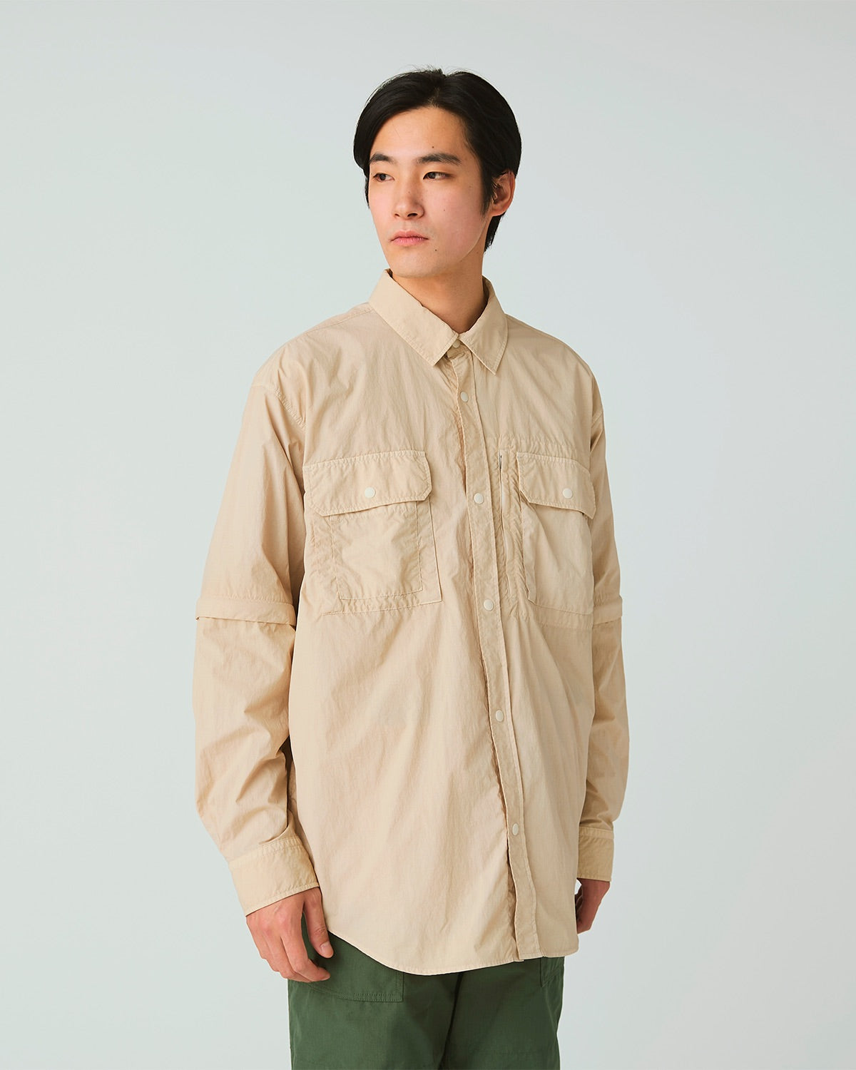 Snow Peak Garment Dyed Convertible Shirt