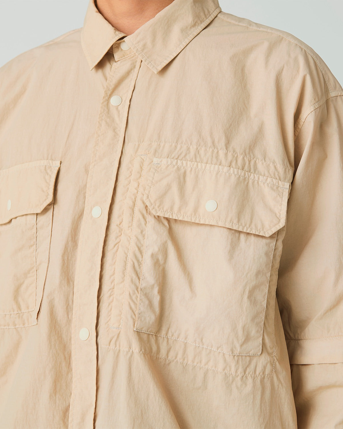 Snow Peak Garment Dyed Convertible Shirt