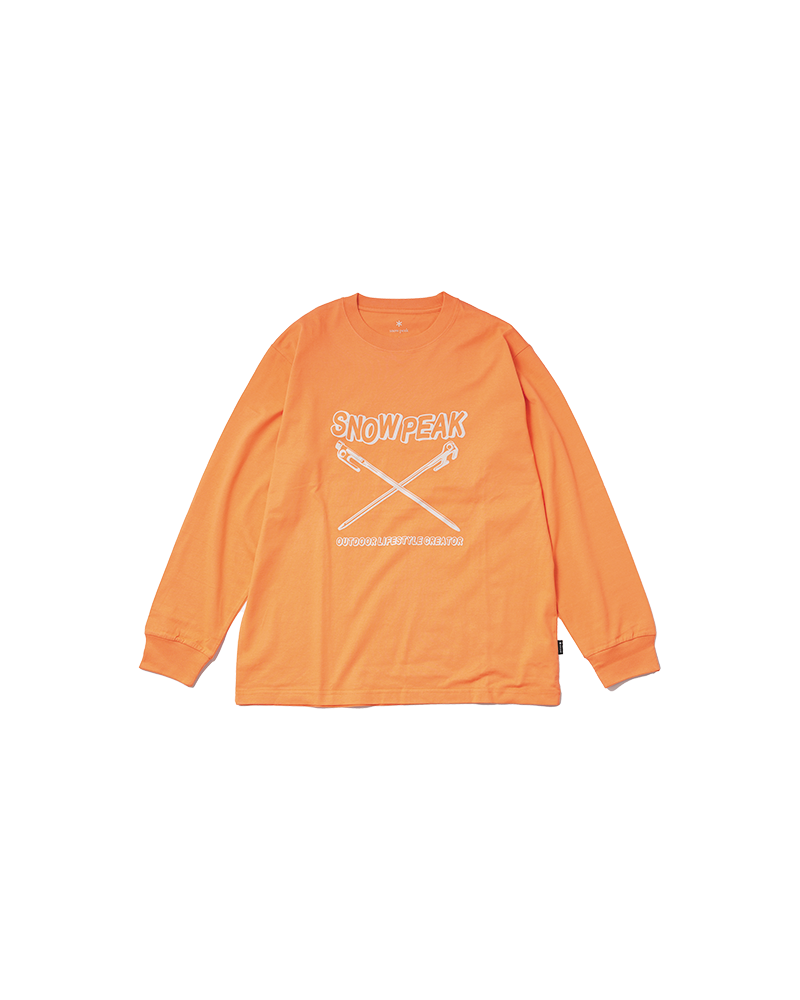 Snow Peak Solid & Delta Stake Long Sleeve T-Shirt