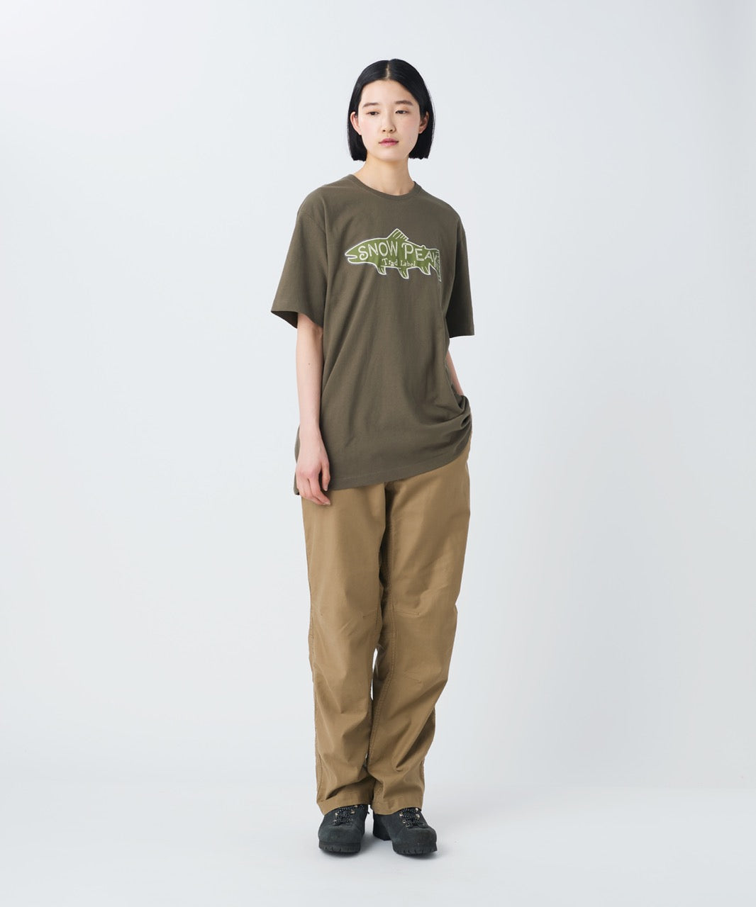 Snow Peak Trad Label Trout Light T-Shirt