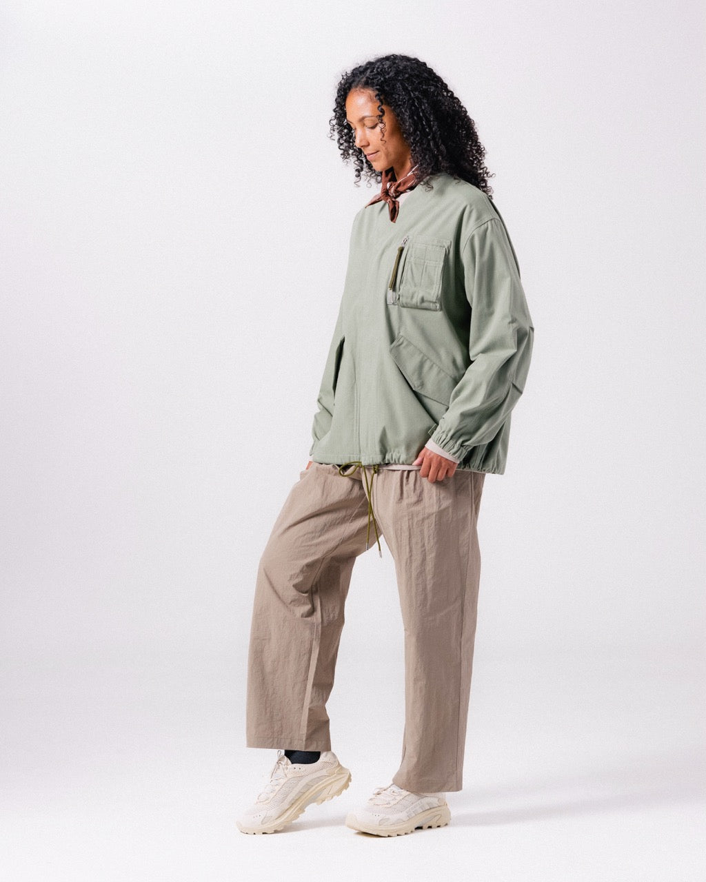 Snow Peak TAKIBI Herringbone Collarless Jacket