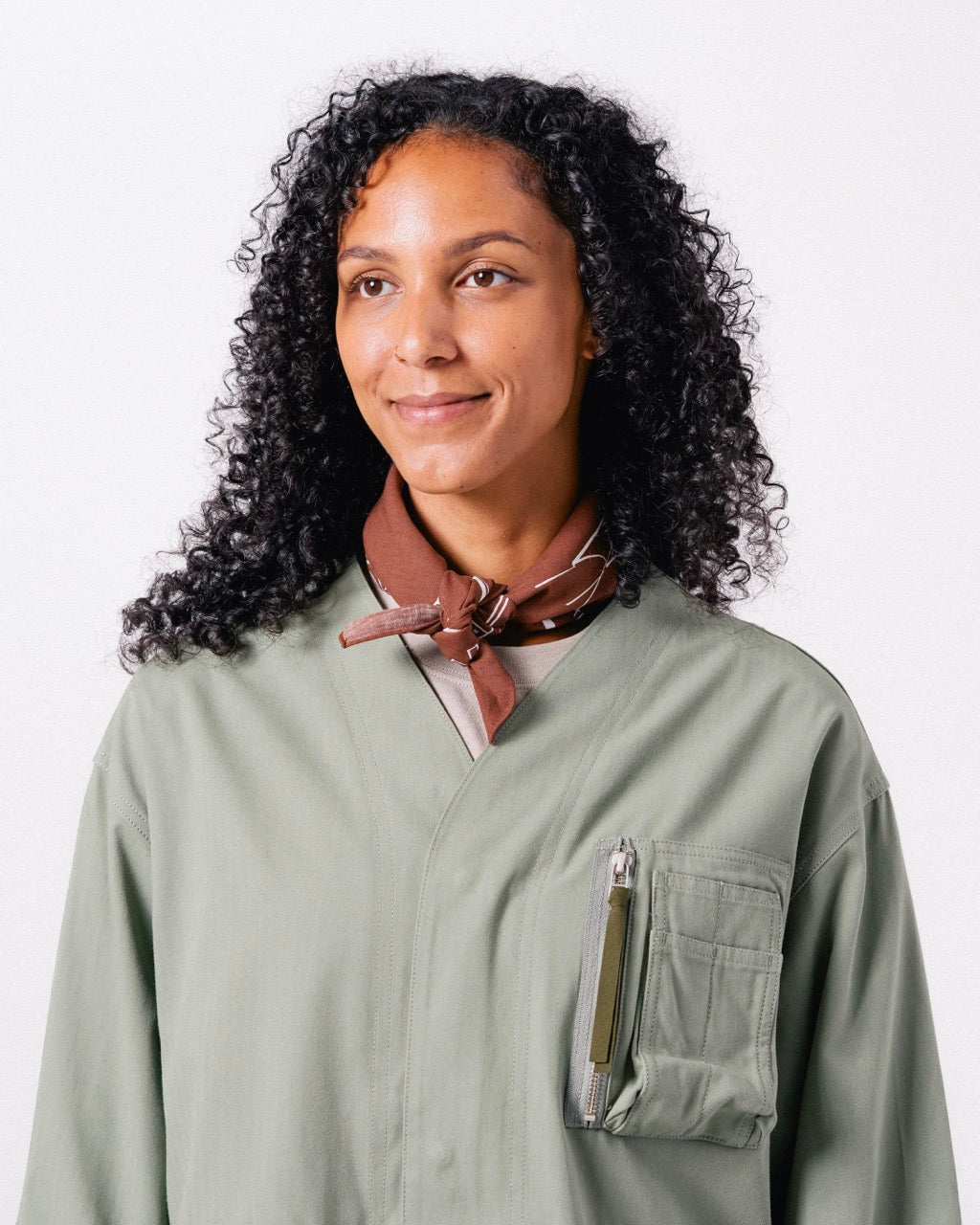 Snow Peak TAKIBI Herringbone Collarless Jacket