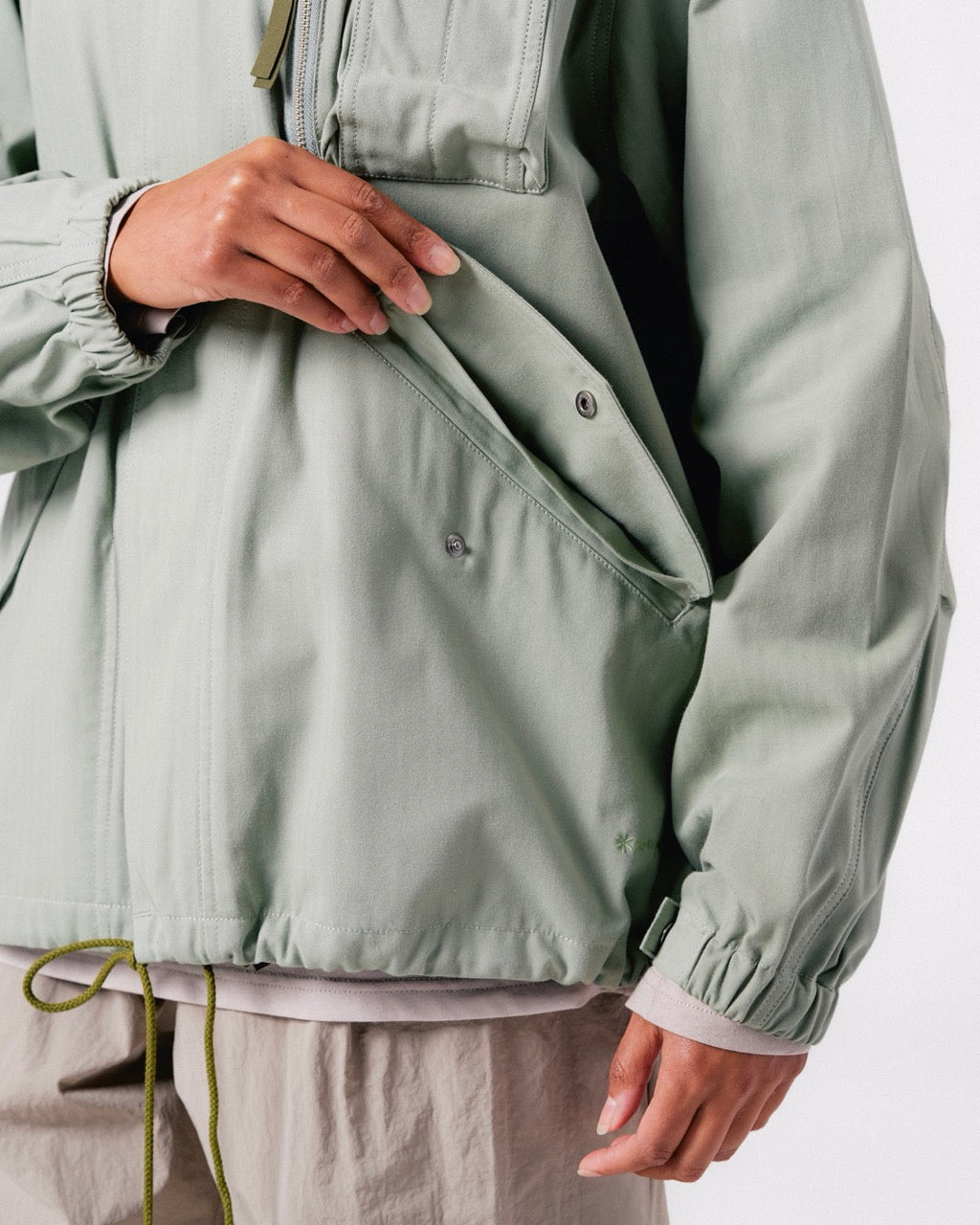 Snow Peak TAKIBI Herringbone Collarless Jacket