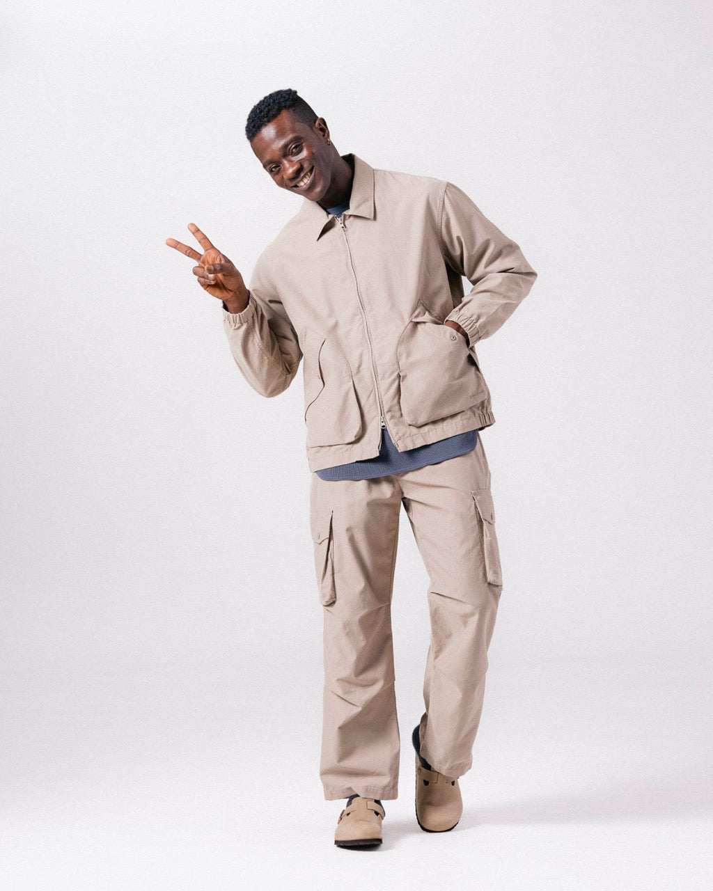 Snow Peak Light Dobby Cloth Harrington Jacket