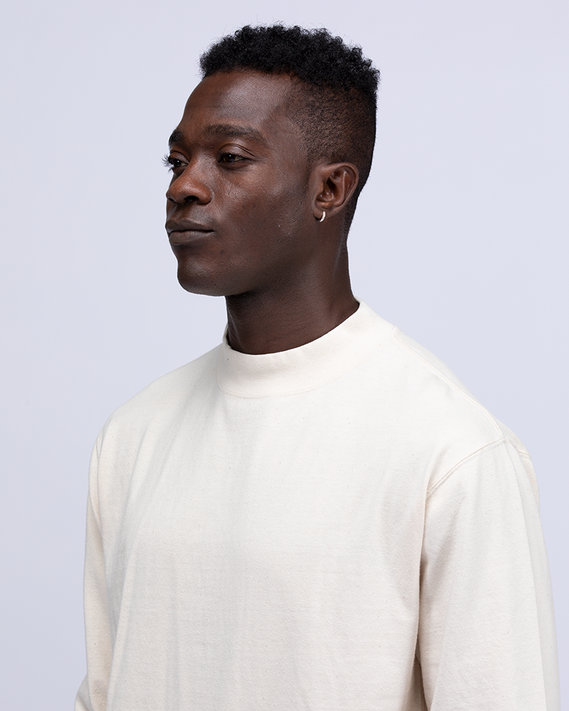 Snow Peak Recycled Cotton Mockneck Long Sleeve T-Shirt