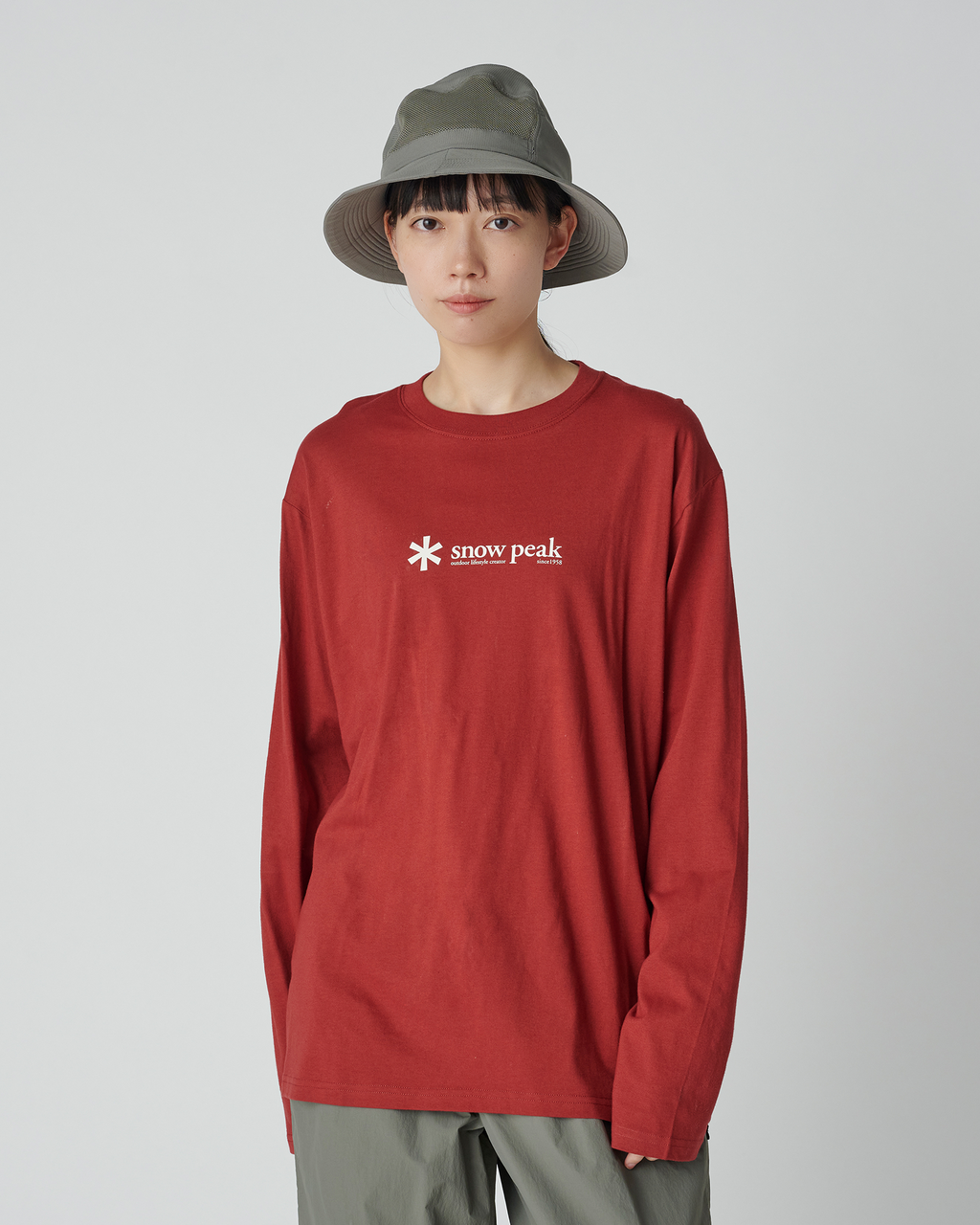 Snow Peak Soft Cotton Logo Long Sleeve T-Shirt