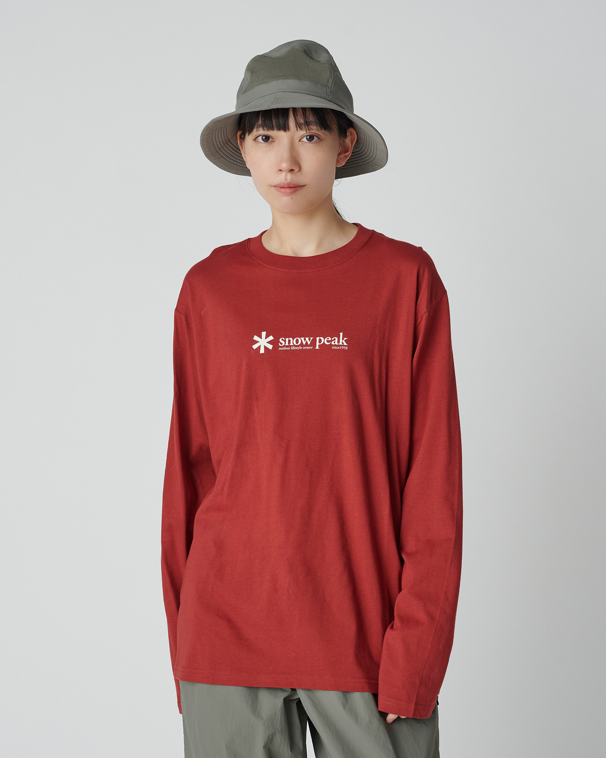 Snow Peak Soft Cotton Logo Long Sleeve T-Shirt