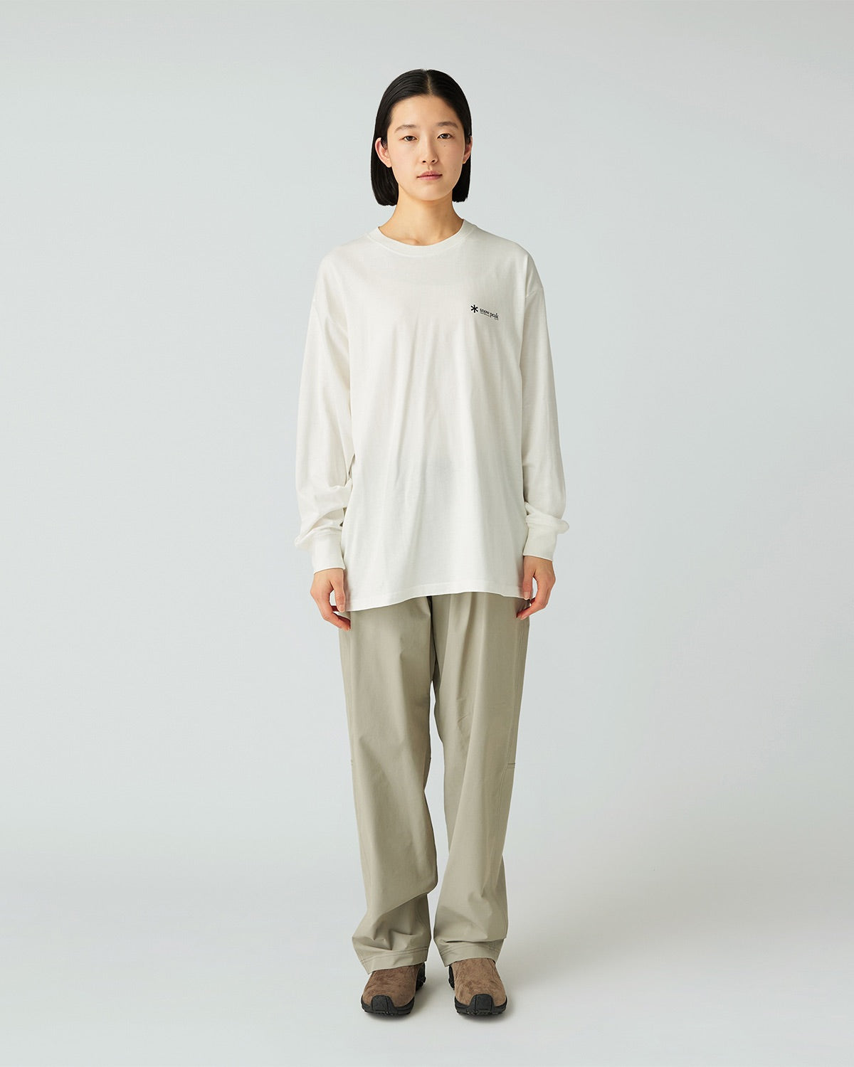 Snow Peak Soft Cotton Relaxed Logo L/S T-Shirt
