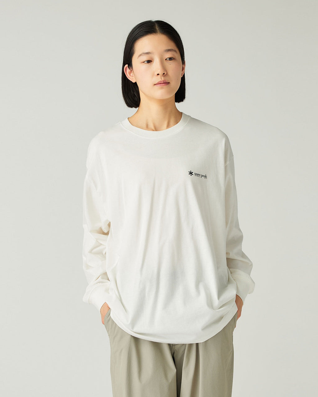 Snow Peak Soft Cotton Relaxed Logo L/S T-Shirt
