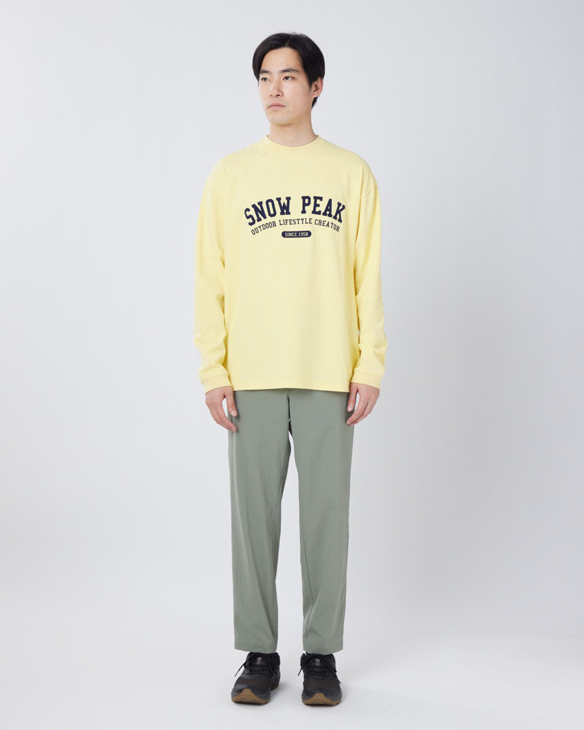 Snow Peak Varsity Logo L/S T-Shirt