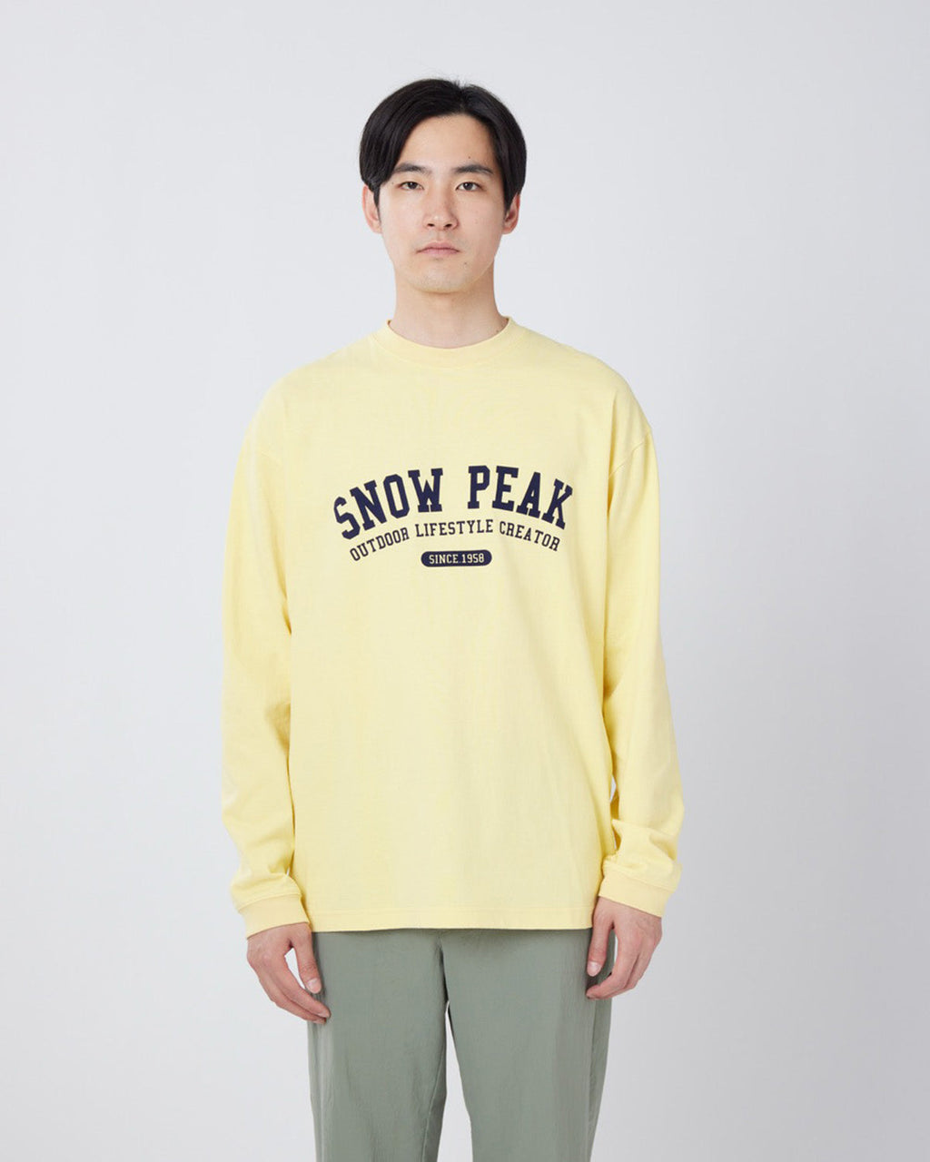Snow Peak Varsity Logo L/S T-Shirt