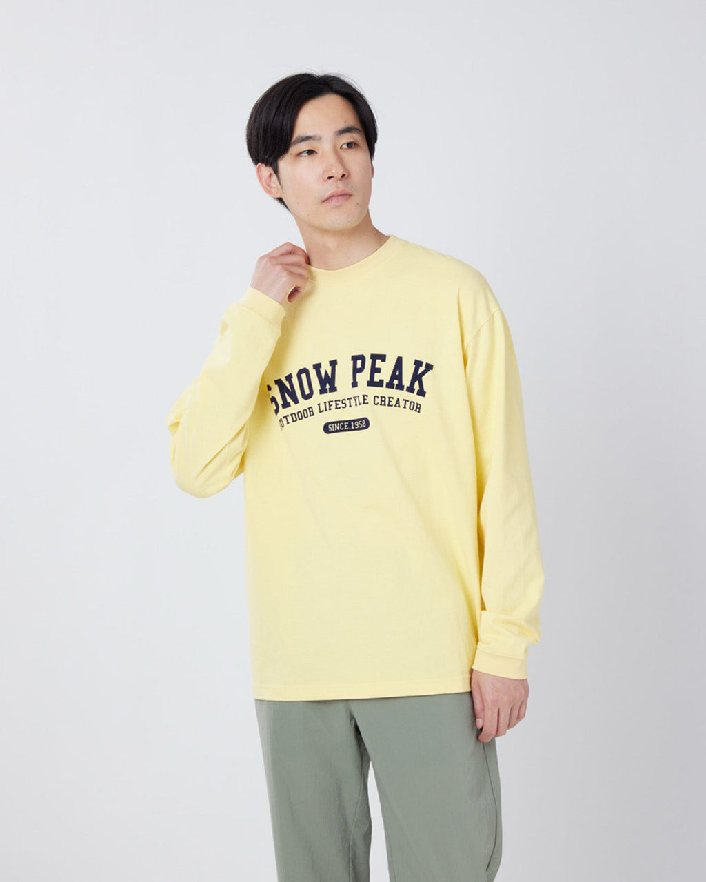 Snow Peak Varsity Logo L/S T-Shirt
