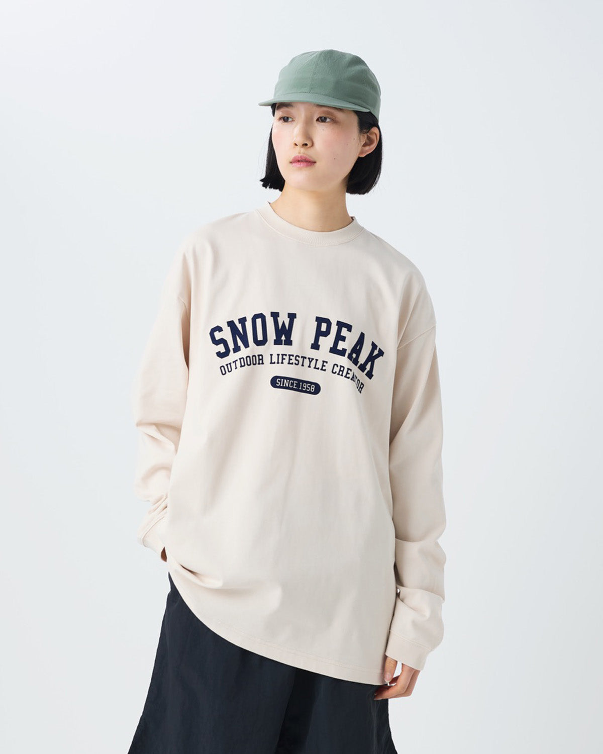 Snow Peak Varsity Logo L/S T-Shirt