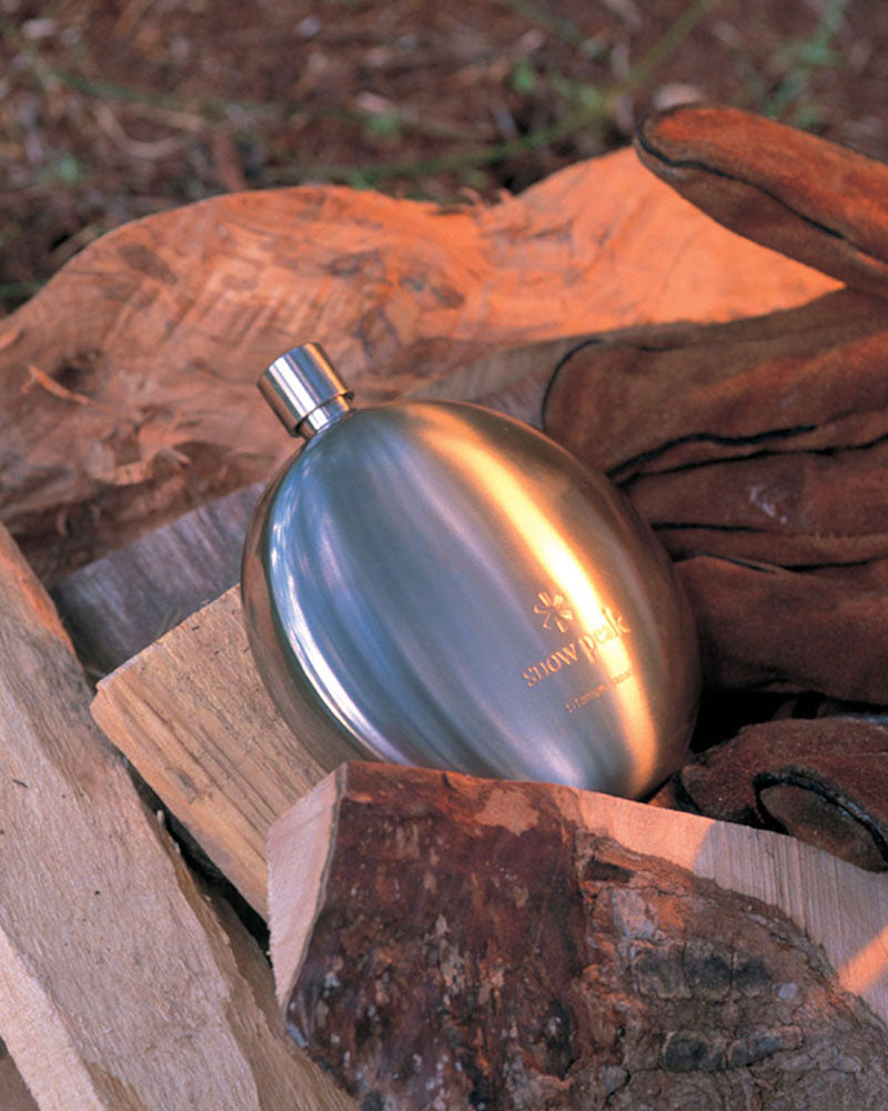 Snow Peak Titanium Curved Flask