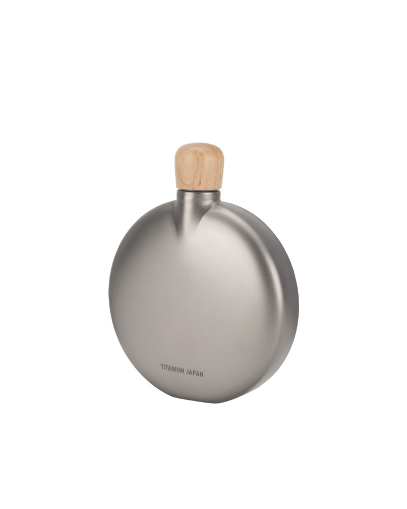 Snow Peak Round Titanium Flask in 150 mL