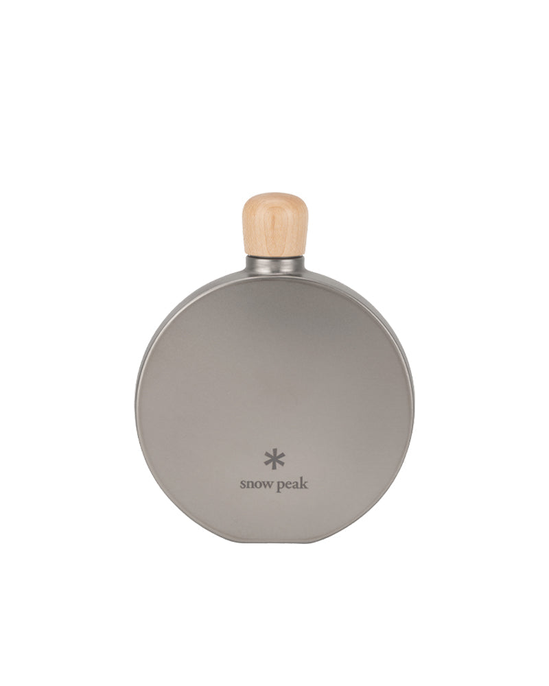 Snow Peak Round Titanium Flask in 150 mL