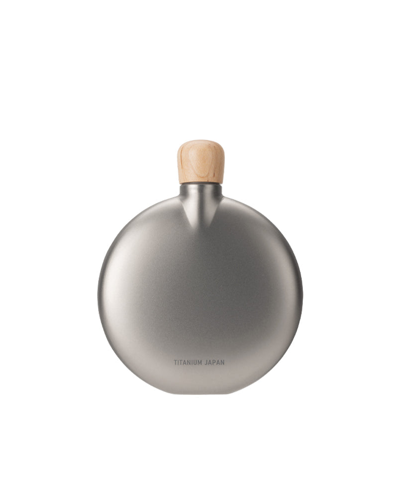 Snow Peak Round Titanium Flask in 150 mL